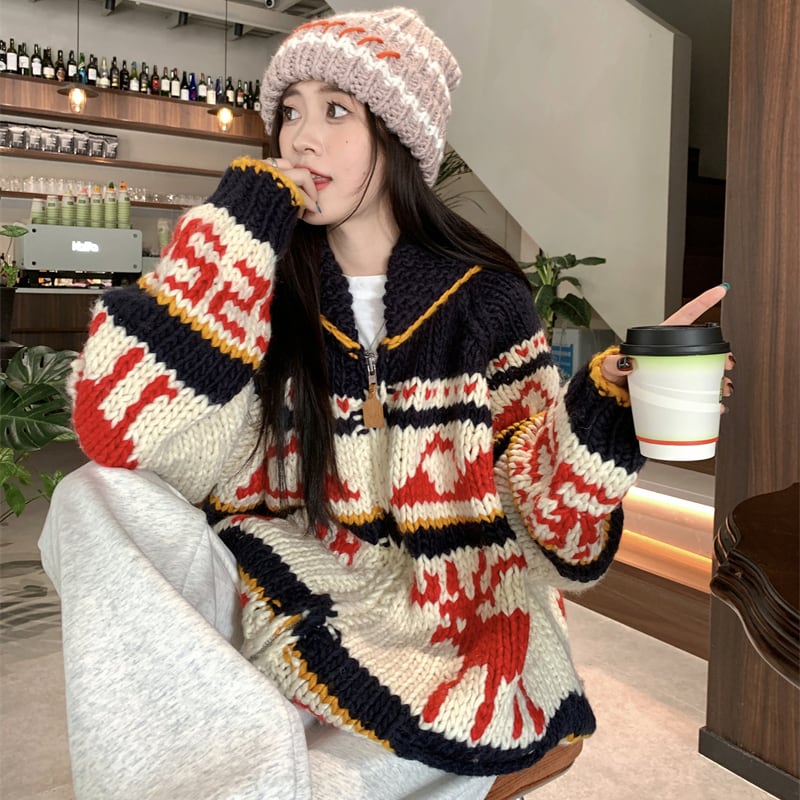 [XIAOXIN Series]★Sweater★ Tops Cardigan Outerwear Christmas Cute New Year Date