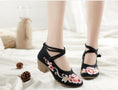 Load image into Gallery viewer, 3colors Embroidered shoes Handmade shoes Chinese shoes Chinese style shoes Ethnic style Retro 35 36 37 38 39 40 41 Beige Red Black High heels 5cm
