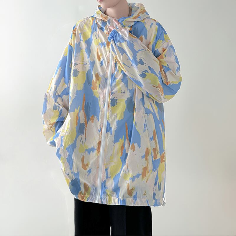 [CHAOMEICHEN Series] ★Thin outerwear★ 2color Unisex Men's Oil Painting Style Sun Protection Cooling Measures