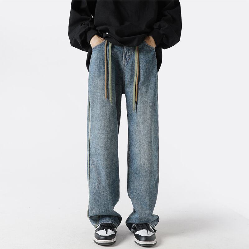 [NANSHI Series]★Denim pants★ 2color bottoms Unisex men's pants Easy to match ML XL 2XL