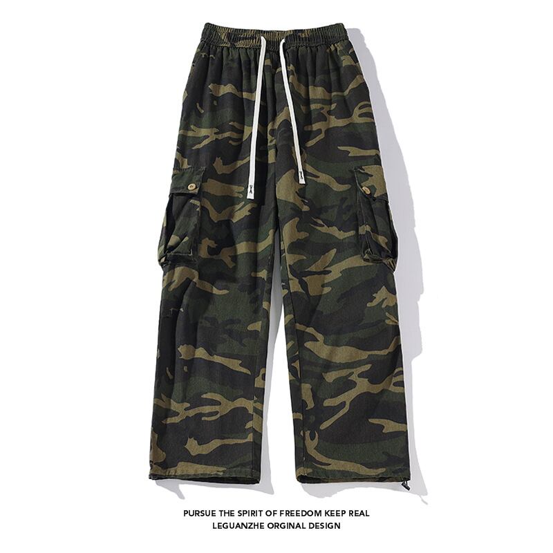 [BIGEMAN Series] ★Casual Pants★ Bottoms Pants Unisex Men's Large Size Camouflage Print