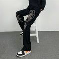 Load image into Gallery viewer, [MGJM Series]★Casual Pants★ Trousers Bottoms Denim Pants Unisex Men's Spider Black Black
