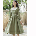 Load image into Gallery viewer, [Ali Series]★Chinese style dress★ Embroidery long sleeve dress Women's Switchable Easy to match Cute Green
