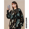 Load image into Gallery viewer, [Ushiomiomi Series]★Sweater★ 3color knit tops Unisex Men's Floral pattern Fashion Easy to match
