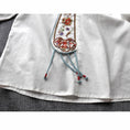 Load image into Gallery viewer, [Qing series]★China style tops★ 3color summer clothes embroidery shirt white blue yellow white blue yellow
