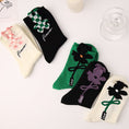 Load image into Gallery viewer, [TIDEPLAY series]★Socks★ 5color 2 pairs Flower Rabbit White Black Green Cute Easy to match White Black Green
