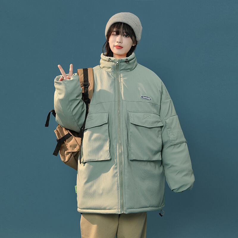 [Morimoto Series] ★Winter Coat★ Cotton Coat 3 colors Thick Warm Unisex Men's Loose Blue Green Black