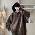 Load image into Gallery viewer, [KADISHOU Series] ★Sweater★ 3color Knit Parka Tops Unisex Men's Black Gray Coffee Color
