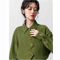 Load image into Gallery viewer, [WEIWU Series] ★Shirt★ Tops, stylish design, women's, trendy, fashionable, SML, green
