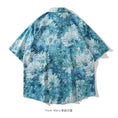 Load image into Gallery viewer, [MOISHE TIDE Series]★Shirt★ Print Oil Painting Style Summer Unisex Floral Pattern Blue Blue ML XL 2XL Easy to match
