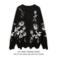 Load image into Gallery viewer, [Feel lonely series]★Sweater★ 2color tops Unisex Men's Distressed rose Harajuku style Unique
