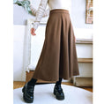 Load image into Gallery viewer, [Old Monster---Rachikuri Series] ★China style skirt★ Bottoms Lasha plain thick autumn/winter clothes brown
