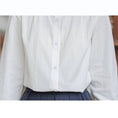 Load image into Gallery viewer, [SAIERMO series]★China style shirt★ Tops Chinese button cotton cute stand neck long sleeve shirt white
