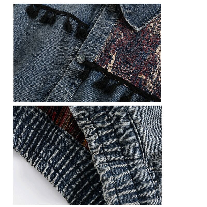 [Satoru Series]★China style jacket★ 2color denim jacket outerwear unisex men's ethnic switching