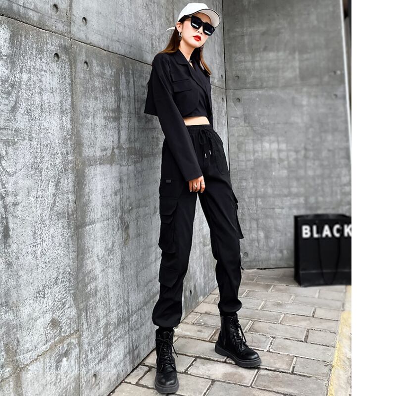 [MEITAO Series] ★Casual Pants★ Bottoms Black Autumn clothes Easy to match, slimming, stylish