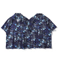 Load image into Gallery viewer, [TRAVEL ISSUANCE Series] ★Short Sleeve Shirt★ Aloha Shirt Okinawa Hawaii Tops Floral Shirt Unisex Men's Blue
