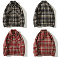 Load image into Gallery viewer, [Satoru Series]★Jacket★ 2color outer plaid pattern unisex men's large size black wine red
