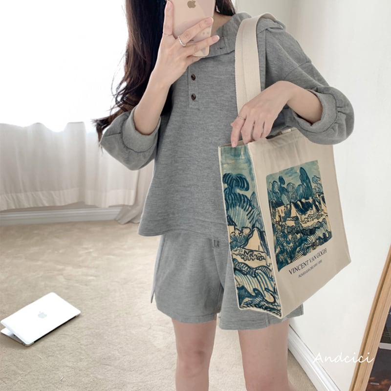 [Andcici Series]★Bag★ Tote bag, large capacity, oil painting style, date, commuting to work, school, cute, ladies, easy to match