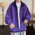 Load image into Gallery viewer, [ZUOFEILI series] ★Jacket★ 3color fleece outerwear unisex men's beige black purple
