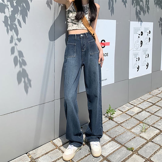 [SANMUZI Series] ★Denim Pants★ Bottoms Trousers Ladies Fashion Spring Summer Blue Blue