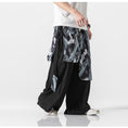 Load image into Gallery viewer, [Grass ink series] ★China style pants★ 4color black or white or blue or navy men's gaucho pants gaucho crane
