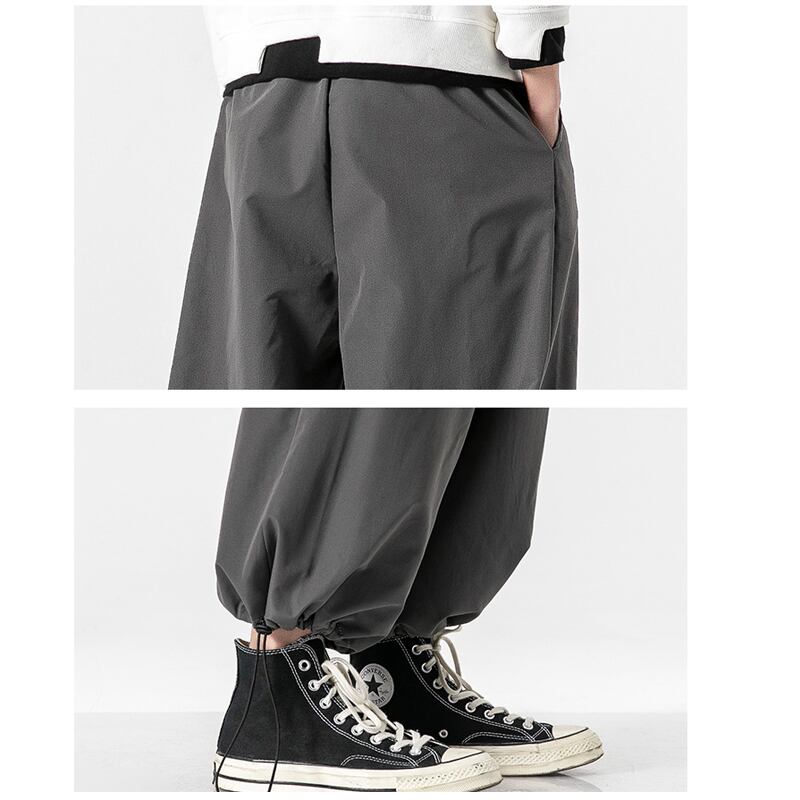 [BIGEMAN Series] ★Casual Pants★ 2color Quarter-length Bottoms Pants Unisex Men's Large Size Plain Simple