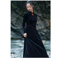 Load image into Gallery viewer, [Daiseilongshu Series] ★China-style dress★ Improved cheongsam dress, velvet, color scheme, slimming, switching
