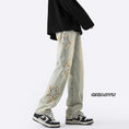 Load image into Gallery viewer, [Emeisa Series] ★Denim Pants★ Bottoms Pants Unisex Men's Retro Star Star Large Size
