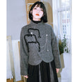 Load image into Gallery viewer, [Kokaisha---Ochienura Series] ★China style coat★ Lasha Quilted Winter Coat Short Length Gray
