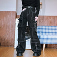 Load image into Gallery viewer, [Old Monster --- Rebellion Rated Series] ★Casual Pants★ Bottoms Trousers Black Unique Easy to match
