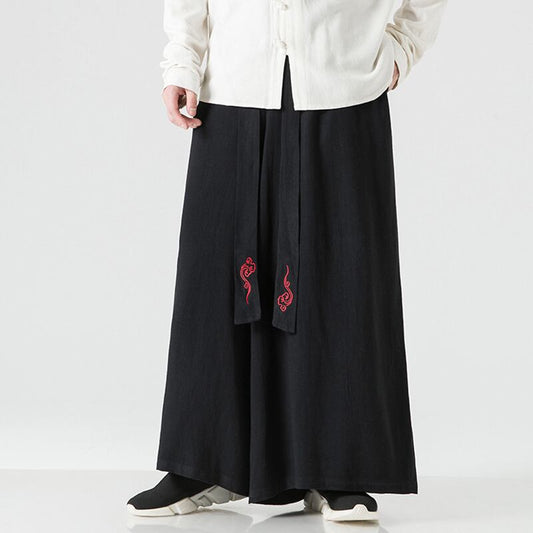 [JUNYI Series]★China style pants★ 2color bottoms casual pants unisex men's large size cotton linen loose