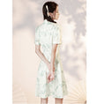 Load image into Gallery viewer, [YUEQIAO series]★Cheongsam dress★ 2color short length Chinese style dress Beige Green
