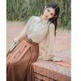 Load image into Gallery viewer, [XUANZI Series]★Shirt★ Long sleeve shirt, embroidered shirt, ladies, date, photography, literary style, easy to match
