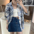 Load image into Gallery viewer, [TANGCHAO Series]★Shirt★ Tops, short sleeve or long sleeve, women's, tie-dye, thin, cool, easy to match
