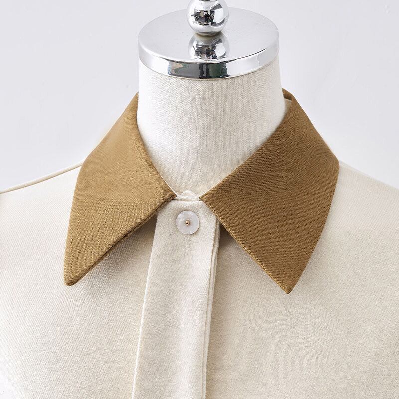 [XIANXIAN Series]★Shirt★ Tops Ladies Commuting Date OL Office Beige Color scheme Easy to match