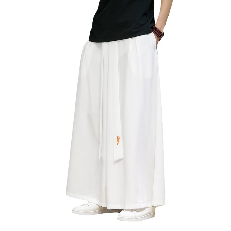 [Small Trouble Series]★China Style Pants★ 5color Bottoms Unisex Men's Large Size Gaucho Pants