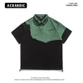 Load image into Gallery viewer, [ACRARDIC Series] ★POLO Shirt★ Tops Unisex Men's Switching Short Sleeve Black Green
