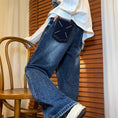 Load image into Gallery viewer, [Vesibo Series]★Denim Pants★ 2color Bottoms Unisex Men's Trousers Black Blue Black Blue
