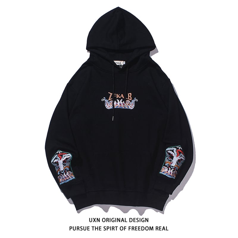 [51Ha Series] ★China Style Parka★ 2color Tops Embroidery Unisex Men's Ethnic Style White Black S M L XL