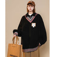 Load image into Gallery viewer, [Fujiiman Series]★Sweater★ 2color Tops Unisex Men's Faux Layered Black Beige
