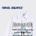 Gallery viewerに画像を読み込む, 【TRAVEL ISSUANCEシリーズ】★シャツ★ 2color トップス 長袖シャツ 男女兼用 メンズ おしゃれ 黒 白 プリント
