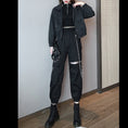 Load image into Gallery viewer, [DUOMIAOTU series]★Setup Single item order★ Outerwear or pants with chain Casual Black Black
