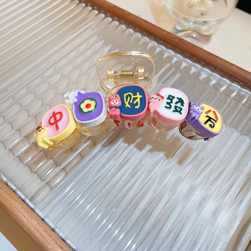 [Drejew Series] ★Hair Ornament★ Hair Clip Ladies Accessory Colored Cute Letter Pattern Date Commuting to School Fashion Trend Stylish