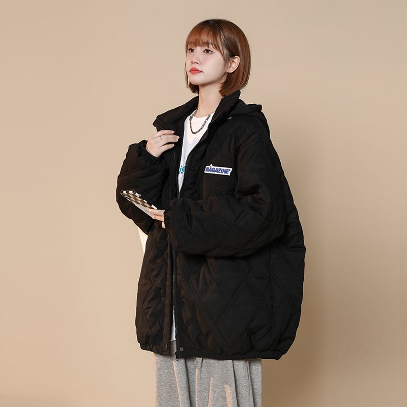 [Suikoishi Series] ★Winter Coat★ Cotton Coat Outerwear 3color Unisex Men's Gray Black White