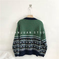 Load image into Gallery viewer, [Makimakiya Series] Super cute sweater, green, free size, round neck, long sleeves
