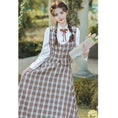 Load image into Gallery viewer, [Tatsuko Chenis Series]★Setup★ 3-piece set shirt, vest, skirt, check retro, cute
