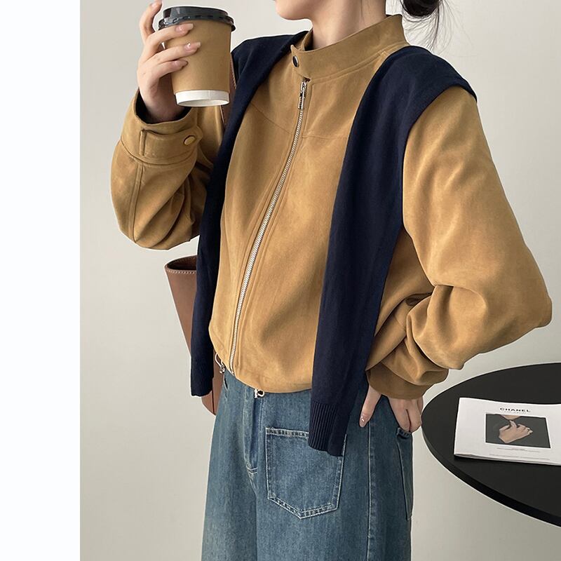 [Togawa Series] ★Outer★ 2color Jacket Short Length Simple Easy to Match Brown Navy ML