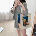 Load image into Gallery viewer, [Andcici Series]★Bag★ Tote bag, canvas bag, large capacity, date, floral pattern, oil painting style, blue, design, cute
