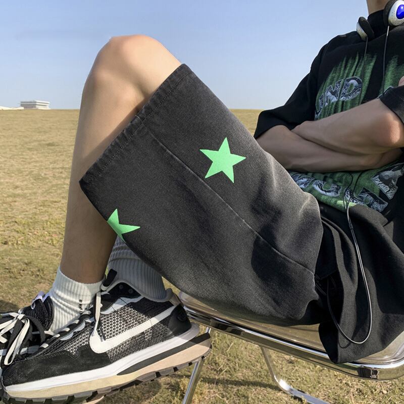 [NANSHI Series] ★Shorts★ Denim pants 2color Casual Unisex Men's Simple Star Summer Clothes Black Brown