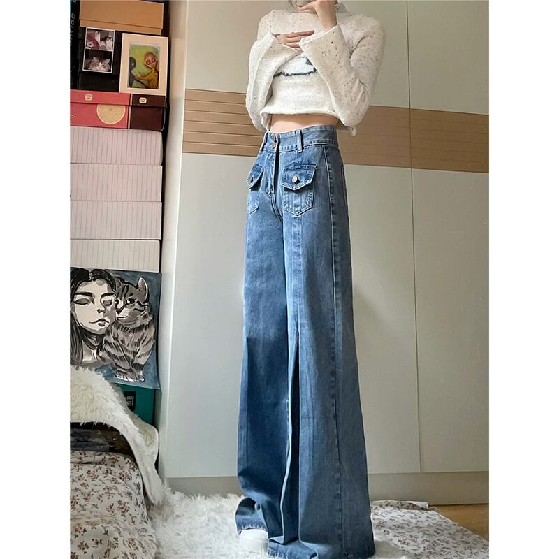 [Y6Y Series]★Denim Pants★ Bottoms Trousers Designed Women's Stylish Blue Blue SML XL